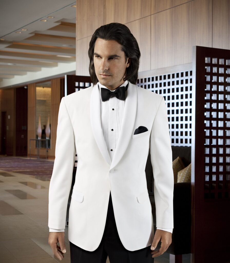 White Shawl Dinner Jacket - Top Hat Tuxedo